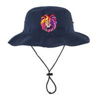 Cool Lion Head Design With Bright Colorful Legacy Cool Fit Booney Bucket Hat