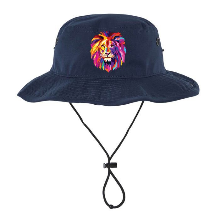 Cool Lion Head Design With Bright Colorful Legacy Cool Fit Booney Bucket Hat