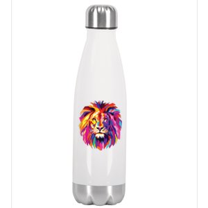 Cool Lion Head Design With Bright Colorful Stainless Steel Insulated Water Bottle