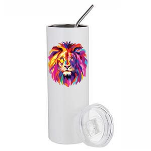 Cool Lion Head Design With Bright Colorful Stainless Steel Tumbler