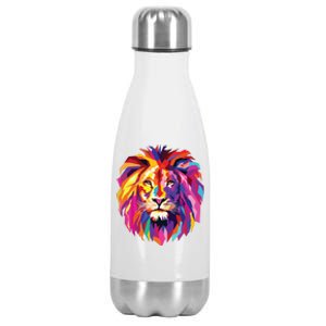 Cool Lion Head Design With Bright Colorful Stainless Steel Insulated Water Bottle