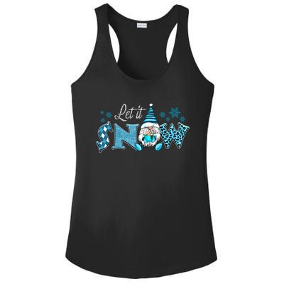 Christmas Let It Snow Santa Gnomes Hat Christmas Lights Gift Ladies PosiCharge Competitor Racerback Tank