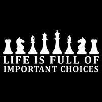 Chess Life Is Full Of Important Choices Drawstring Bag