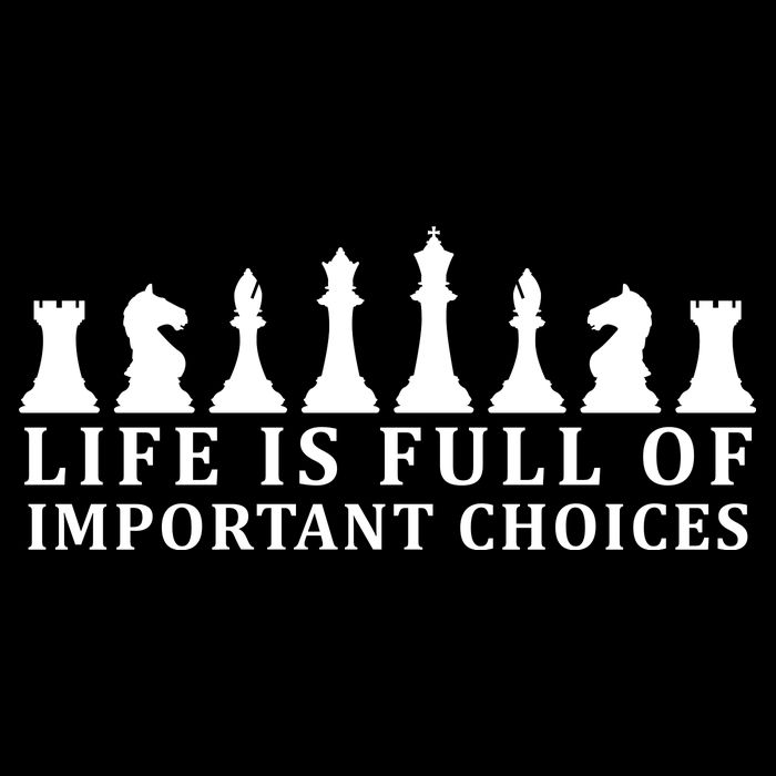 Chess Life Is Full Of Important Choices Drawstring Bag