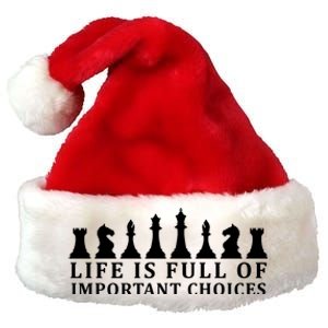 Chess Life Is Full Of Important Choices Premium Christmas Santa Hat