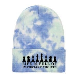 Chess Life Is Full Of Important Choices Tie Dye 12in Knit Beanie