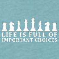 Chess Life Is Full Of Important Choices Sueded Cloud Jersey T-Shirt
