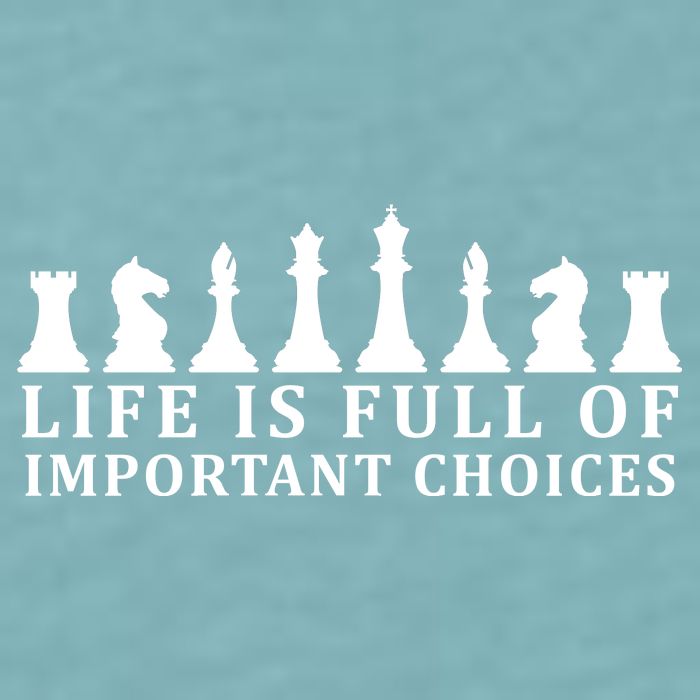 Chess Life Is Full Of Important Choices Sueded Cloud Jersey T-Shirt