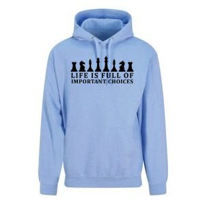 Chess Life Is Full Of Important Choices Unisex Surf Hoodie