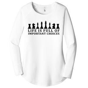 Chess Life Is Full Of Important Choices Women's Perfect Tri Tunic Long Sleeve Shirt