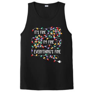 Christmas Light It's Fine I'm Fine Everything Is Fine PosiCharge Competitor Tank