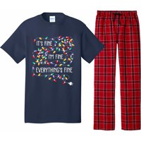 Christmas Light It's Fine I'm Fine Everything Is Fine Pajama Set