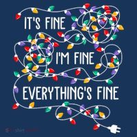 Christmas Light It's Fine I'm Fine Everything Is Fine Mousepad
