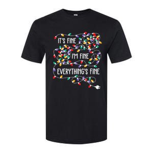 Christmas Light It's Fine I'm Fine Everything Is Fine Softstyle CVC T-Shirt