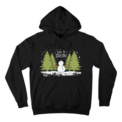 Christmas let it snow snowman winnter xmas  Hoodie