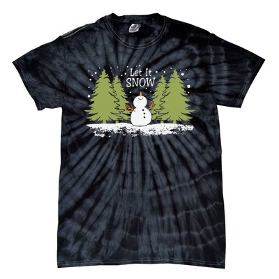 Christmas let it snow snowman winnter xmas  Tie-Dye T-Shirt