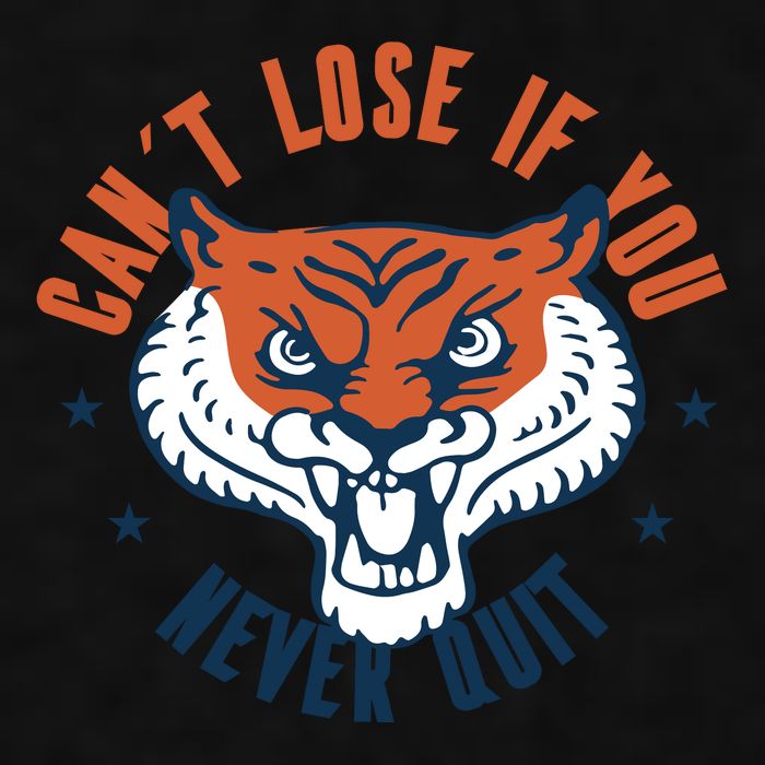 Can't Lose If You Never Quit Tiger Hustle Motivation Ladies PosiCharge Tri-Blend Wicking Tank