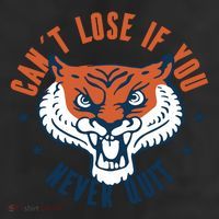 Can't Lose If You Never Quit Tiger Hustle Motivation 7 Panel Mesh Trucker Snapback Hat