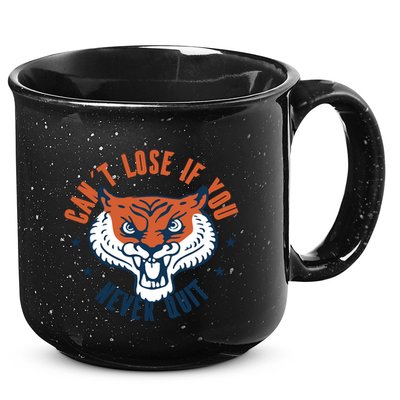 Can't Lose If You Never Quit Tiger Hustle Motivation 15oz Campfire Ceramic Mug