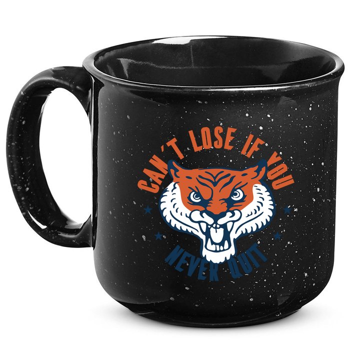 Can't Lose If You Never Quit Tiger Hustle Motivation 15oz Campfire Ceramic Mug