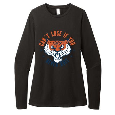 Can't Lose If You Never Quit Tiger Hustle Motivation Womens CVC Long Sleeve Shirt