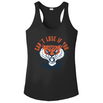 Can't Lose If You Never Quit Tiger Hustle Motivation Ladies PosiCharge Competitor Racerback Tank