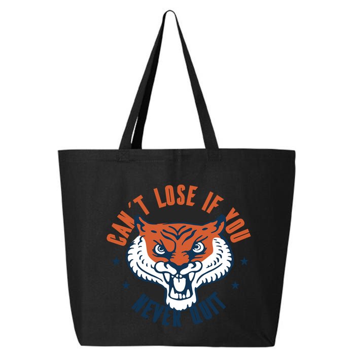 Can't Lose If You Never Quit Tiger Hustle Motivation 25L Jumbo Tote