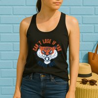 Can't Lose If You Never Quit Tiger Hustle Motivation Womens Tank Top