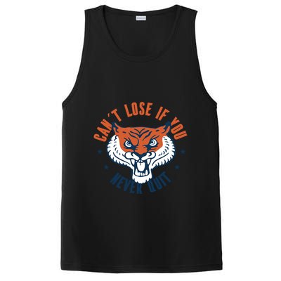 Can't Lose If You Never Quit Tiger Hustle Motivation PosiCharge Competitor Tank