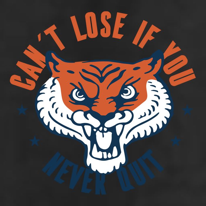 Can't Lose If You Never Quit Tiger Hustle Motivation Trucker Hat