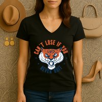 Can't Lose If You Never Quit Tiger Hustle Motivation Women's V-Neck T-Shirt