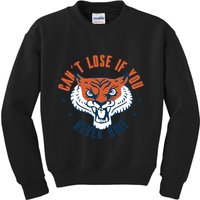 Can't Lose If You Never Quit Tiger Hustle Motivation Kids Sweatshirt
