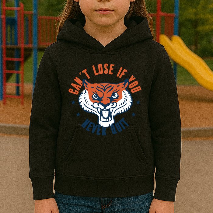 Can't Lose If You Never Quit Tiger Hustle Motivation Kids Hoodie
