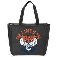 Can't Lose If You Never Quit Tiger Hustle Motivation Zip Tote Bag