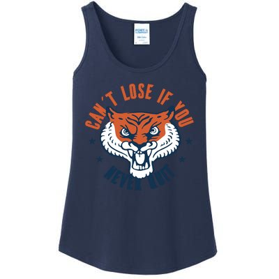 Can't Lose If You Never Quit Tiger Hustle Motivation Ladies Essential Tank