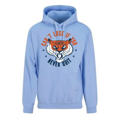 Can't Lose If You Never Quit Tiger Hustle Motivation Unisex Surf Hoodie