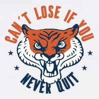 Can't Lose If You Never Quit Tiger Hustle Motivation Garment-Dyed Sweatshirt