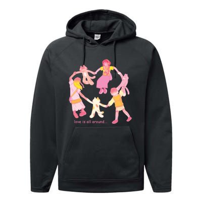 Cozybao Love Is All Around Performance Fleece Hoodie