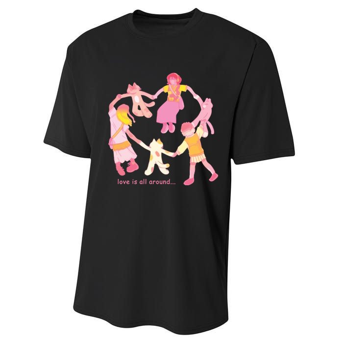 Cozybao Love Is All Around Performance Sprint T-Shirt