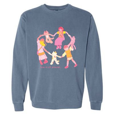 Cozybao Love Is All Around Garment-Dyed Sweatshirt