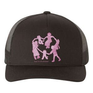 Cozybao Love Is All Around Yupoong Adult 5-Panel Trucker Hat