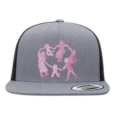 Cozybao Love Is All Around Flat Bill Trucker Hat