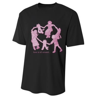 Cozybao Love Is All Around Performance Sprint T-Shirt