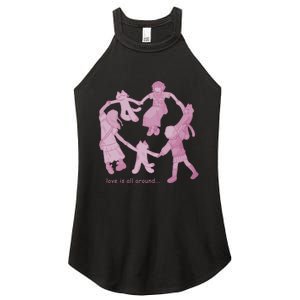 Cozybao Love Is All Around Women's Perfect Tri Rocker Tank