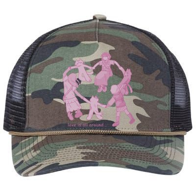 Cozybao Love Is All Around Retro Rope Trucker Hat Cap