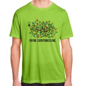 Christmas Lights IM Fine Everything Is Fine Ugly Christmas Cute Gift Adult ChromaSoft Performance T-Shirt