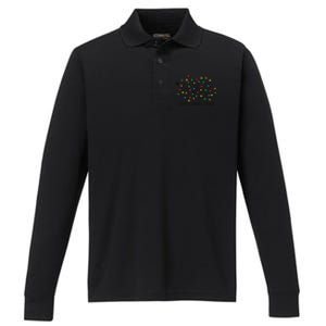 Christmas Lights IM Fine Everything Is Fine Ugly Christmas Cute Gift Performance Long Sleeve Polo