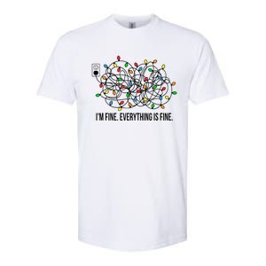 Christmas Lights IM Fine Everything Is Fine Ugly Christmas Cute Gift Softstyle CVC T-Shirt