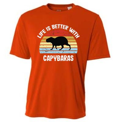 Capybara Life Is Better With Capybaras Cooling Performance Crew T-Shirt