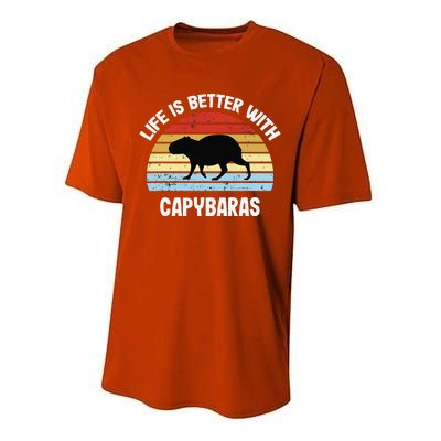 Capybara Life Is Better With Capybaras Performance Sprint T-Shirt